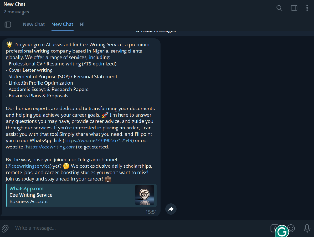 Cee Writing Service AI
